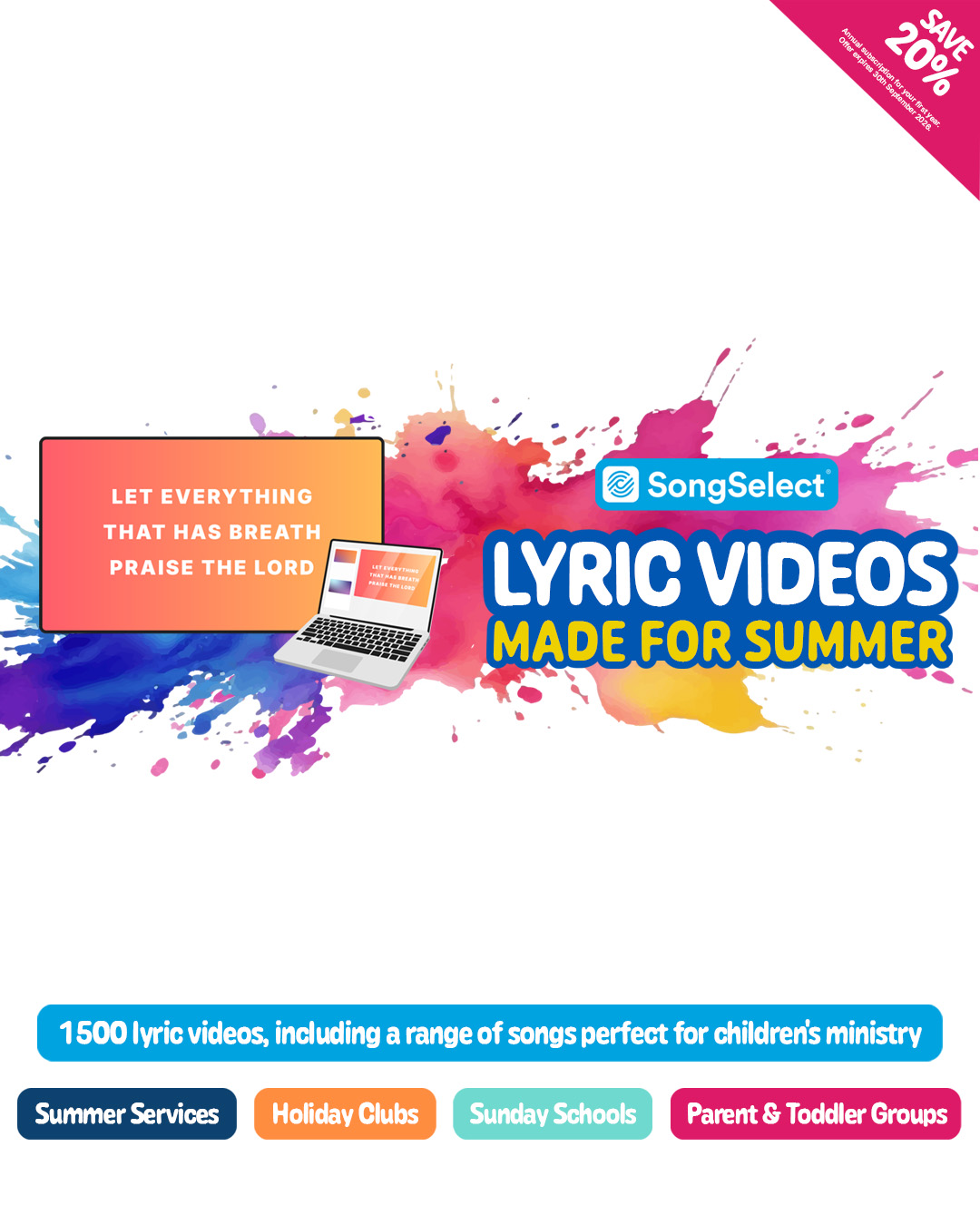 Need a simple worship solution for your children’s ministry this summer summer? Try SongSelect Lyric videos!